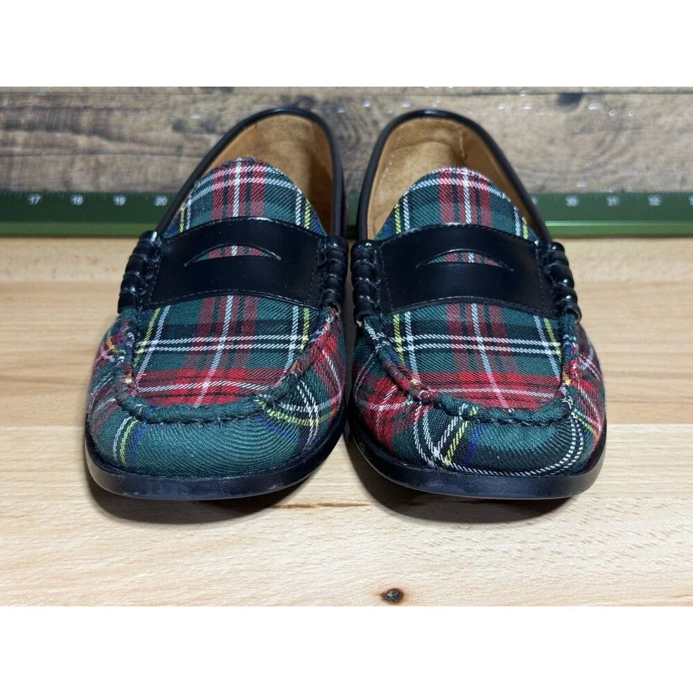🔥RARE- New J Crew Camden Loafers Mens 8 Or W9.5 Plaid Tartan Penny Preppy